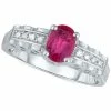 Macy's Ruby (9/10 Ct. T.w.) & Diamond Accent Ring In Sterling Silver