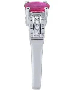 Macy's Ruby (9/10 Ct. T.w.) & Diamond Accent Ring In Sterling Silver 6 Macy's Ruby (9/10 Ct. T.w.) & Diamond Accent Ring In Sterling Silver -rings shop 10091001 fpx