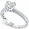 Macy's Diamond Heart Halo Ring (1/3 Ct. T.w.) In 14k White Gold