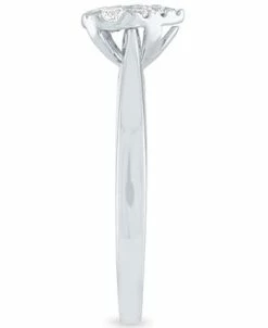 Macy's Diamond Heart Halo Ring (1/3 Ct. T.w.) In 14k White Gold -rings shop 10185962 fpx