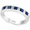 EFFY Collection Gemstone Bridal By EFFY® Sapphire (5/8 Ct. T.w.) & Diamond (1/4 Ct. T.w.) Band In 18k White Gold