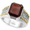 EFFY Collection ® Men's Rhodolite Garnet Ring (6-3/8 Ct. T.w.) In Sterling Silver & 18k Gold