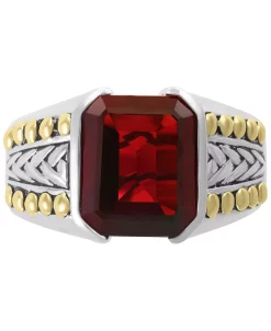EFFY Collection ® Men's Rhodolite Garnet Ring (6-3/8 Ct. T.w.) In Sterling Silver & 18k Gold 6 EFFY Collection ® Men's Rhodolite Garnet Ring (6-3/8 Ct. T.w.) In Sterling Silver & 18k Gold -rings shop 10529403 fpx