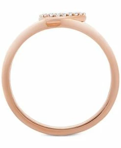 Wrapped Diamond Heart Ring (1/10 Ct. T.w.) In 14k Rose Gold, Created For Macy's -rings shop 10749546 fpx