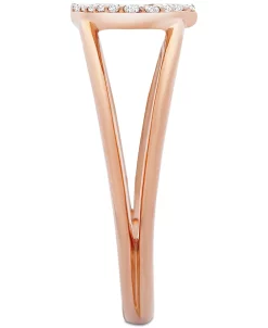 Wrapped Diamond Heart Ring (1/10 Ct. T.w.) In 14k Rose Gold, Created For Macy's -rings shop 10749547 fpx
