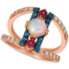 Le Vian Multi-Gemstone (7/8 Ct. T.w.) & Nude Diamonds (1/3 Ct. T.w.) Statement Ring In 14k Rose Gold