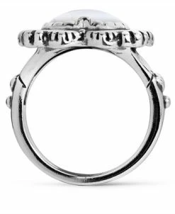 American West Hite Mother Of Pearl Heart Bezel Set Ring In Sterling Silver -rings shop 11510430 fpx