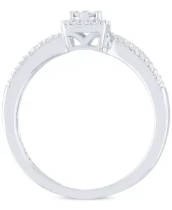 Promised Love Diamond Cluster Promise Ring (1/6 Ct. T.w.) In Sterling Silver 10 Promised Love Diamond Cluster Promise Ring (1/6 Ct. T.w.) In Sterling Silver -rings shop 12775995 fpx
