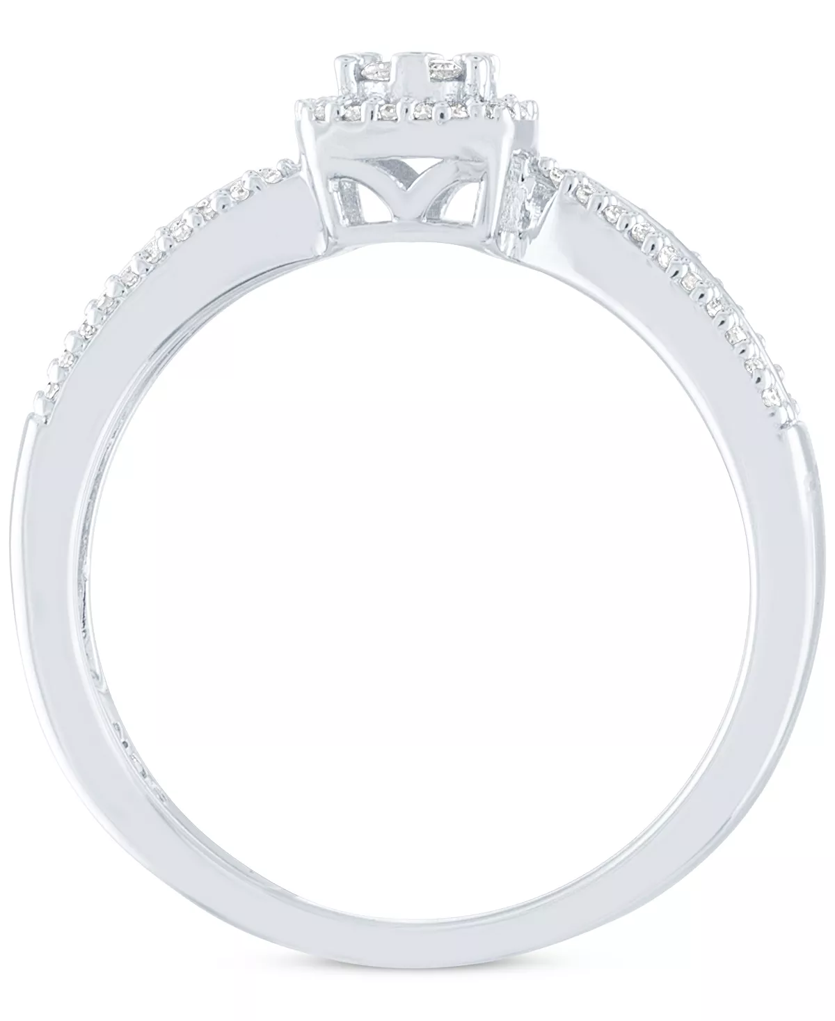 Promised Love Diamond Cluster Promise Ring (1/6 Ct. T.w.) In Sterling Silver 5 Promised Love Diamond Cluster Promise Ring (1/6 Ct. T.w.) In Sterling Silver - Image 5