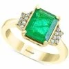 EFFY Collection ® Emerald (2-1/5 Ct. T.w.) & Diamond (1/10 Ct. T.w.) Statement Ring In 14k Gold