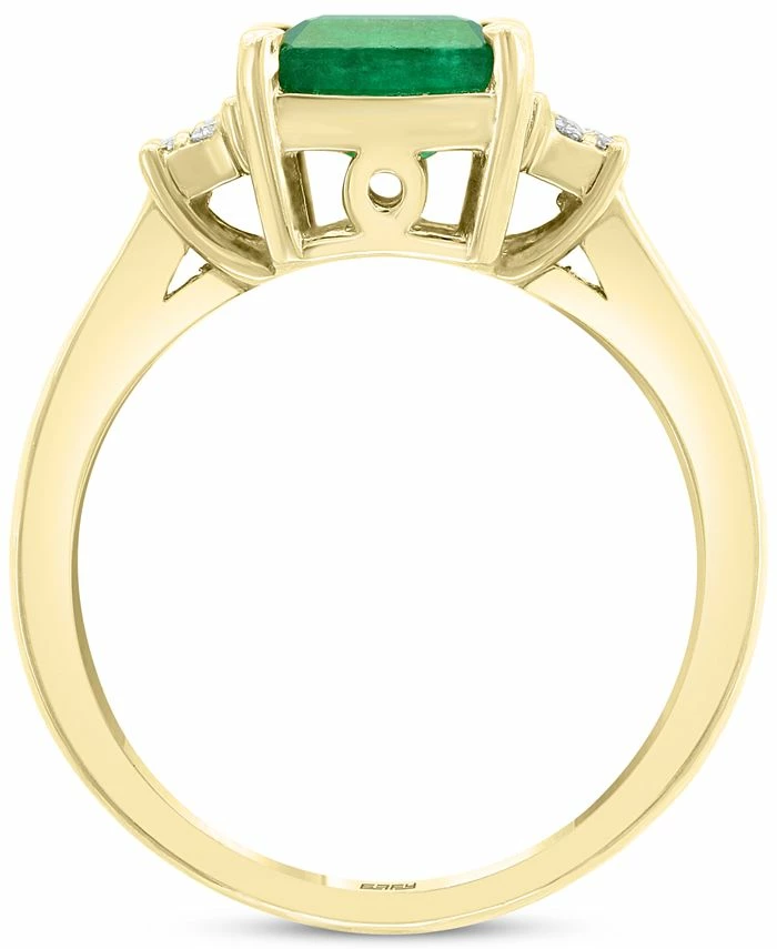 EFFY Collection ® Emerald (2-1/5 Ct. T.w.) & Diamond (1/10 Ct. T.w.) Statement Ring In 14k Gold 4 EFFY Collection ® Emerald (2-1/5 Ct. T.w.) & Diamond (1/10 Ct. T.w.) Statement Ring In 14k Gold - Image 4