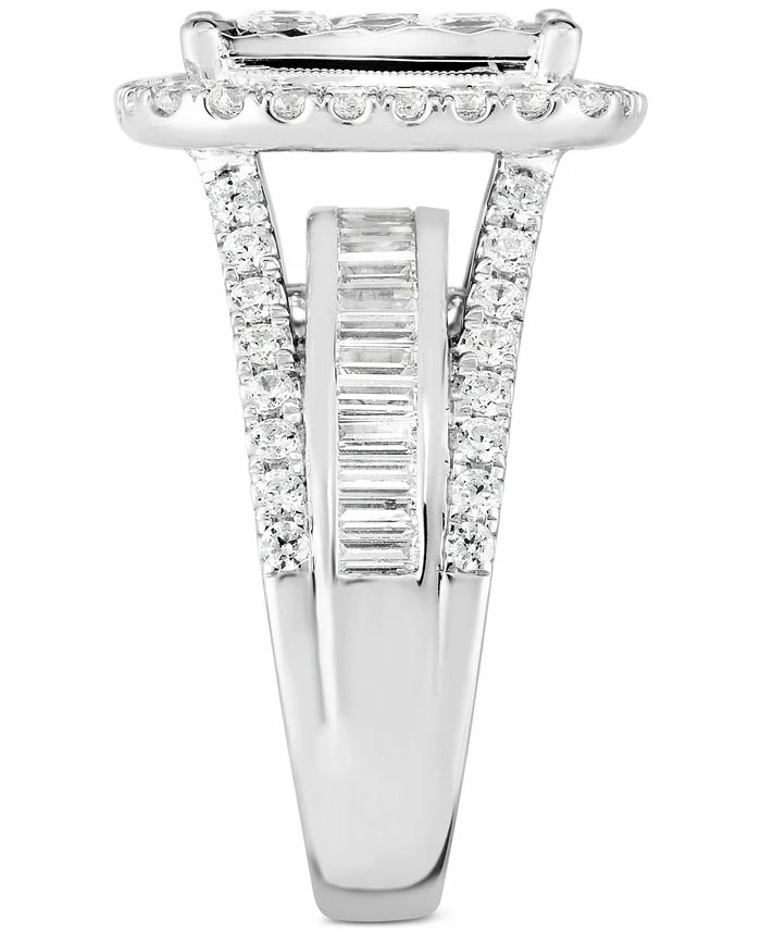 TruMiracle Diamond Halo Cluster Engagement Ring (3 Ct. T.w.) In 10k White Gold 4 TruMiracle Diamond Halo Cluster Engagement Ring (3 Ct. T.w.) In 10k White Gold - Image 4