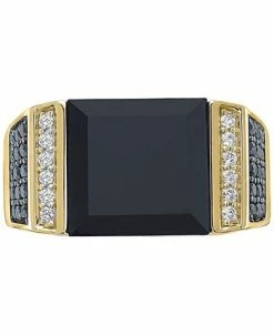 EFFY Collection ® Men's Black Onyx & Diamond (5/8 Ct. T.w.) Ring In 14k Gold -rings shop 13787312 fpx