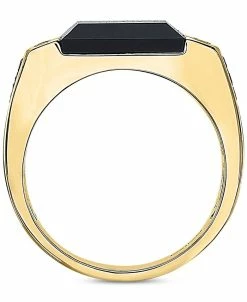 EFFY Collection ® Men's Black Onyx & Diamond (5/8 Ct. T.w.) Ring In 14k Gold -rings shop 13787313 fpx