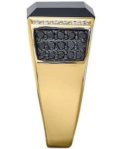 EFFY Collection ® Men's Black Onyx & Diamond (5/8 Ct. T.w.) Ring In 14k Gold -rings shop 13787314 fpx