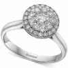 EFFY Collection ® Diamond Halo Cluster Engagement Ring (3/4 Ct. T.w.) In 14k White Gold