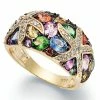 EFFY Collection Watercolors By EFFY® Multistone And Diamond Starfish Ring (3-1/2 Ct. T.w.) In 14k Gold