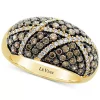 Le Vian Chocolate Diamond® (1 Ct. T.w.) & Vanilla Diamond® (1/4 Ct. T.w.) Cluster Statement Ring In 14k Gold