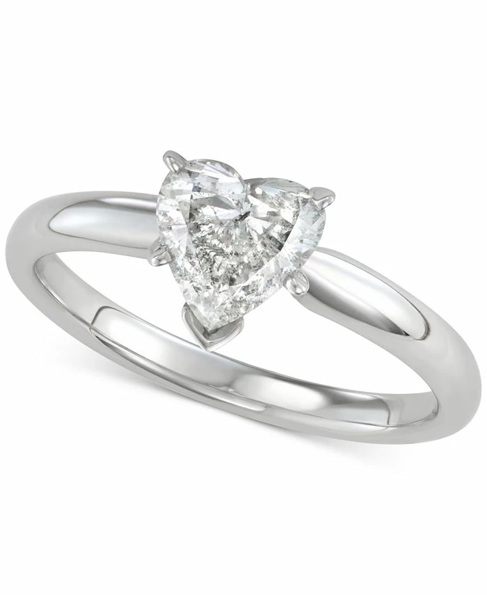 Macy's Diamond Heart-Cut Solitaire Engagement Ring (1 Ct. T.w.) In 14k White Or Yellow Gold 1 Macy's Diamond Heart-Cut Solitaire Engagement Ring (1 Ct. T.w.) In 14k White Or Yellow Gold