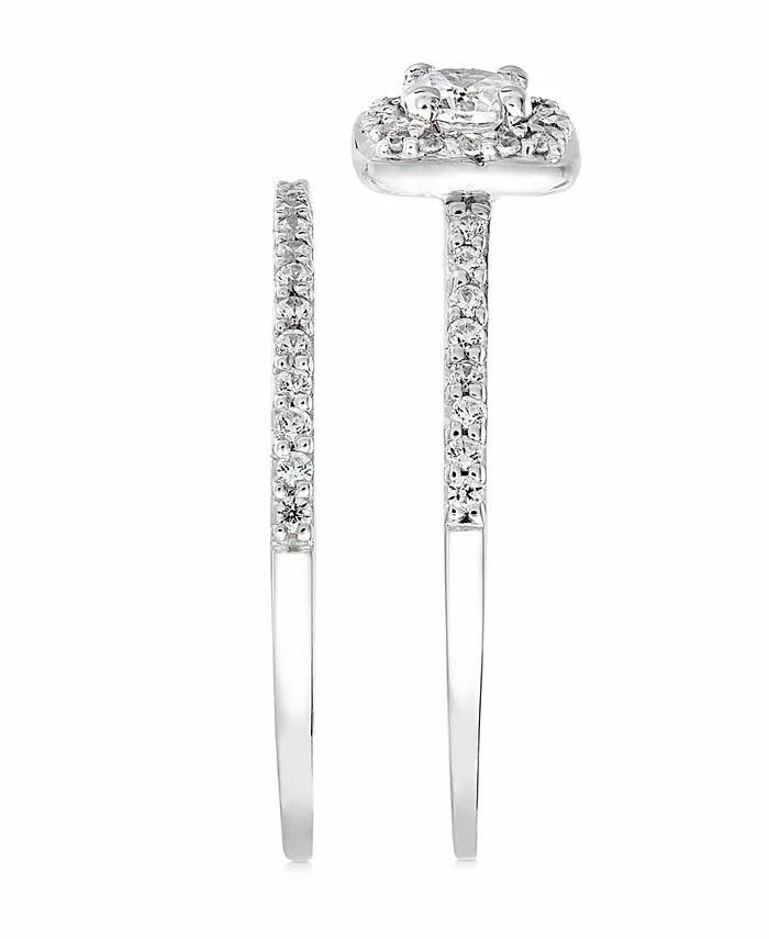 Macy's Diamond Halo Bridal Set (1/2 Ct. T.w.) In 14k White Gold 4 Macy's Diamond Halo Bridal Set (1/2 Ct. T.w.) In 14k White Gold - Image 4
