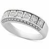 Macy's Diamond Seven-Stone Band (1/4 Ct. T.w.) In Sterling Silver