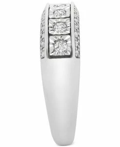 Macy's Diamond Seven-Stone Band (1/4 Ct. T.w.) In Sterling Silver -rings shop 15126165 fpx