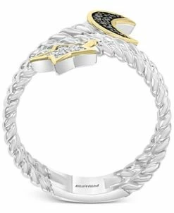 EFFY Collection ® Diamond Star & Moon Coil Ring (1/10 Ct. T.w.) In Sterling Silver & 14k Gold-Plate -rings shop 15173330 fpx