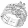 EFFY Collection ® Diamond Flower Stack-Look Statement Ring (1/20 Ct. T.w.) In Sterling Silver