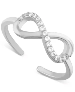 And Now This Crystal Infinity Toe Ring In Silver-Plate