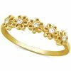 And Now This Cubic Zirconia Flower Ring In Gold-Plate