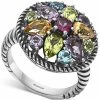 EFFY Collection ® Multi-Gemstone Flower Statement Ring (3-1/2 Ct. T.w.) In Sterling Silver