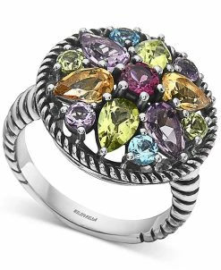 EFFY Collection ® Multi-Gemstone Flower Statement Ring (3-1/2 Ct. T.w.) In Sterling Silver