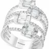EFFY Collection ® HEMATIAN Diamond Multi-Row Baguette Statement Ring (1-5/8 Ct. T.w.) In 18k White Gold