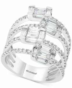 EFFY Collection ® HEMATIAN Diamond Multi-Row Baguette Statement Ring (1-5/8 Ct. T.w.) In 18k White Gold