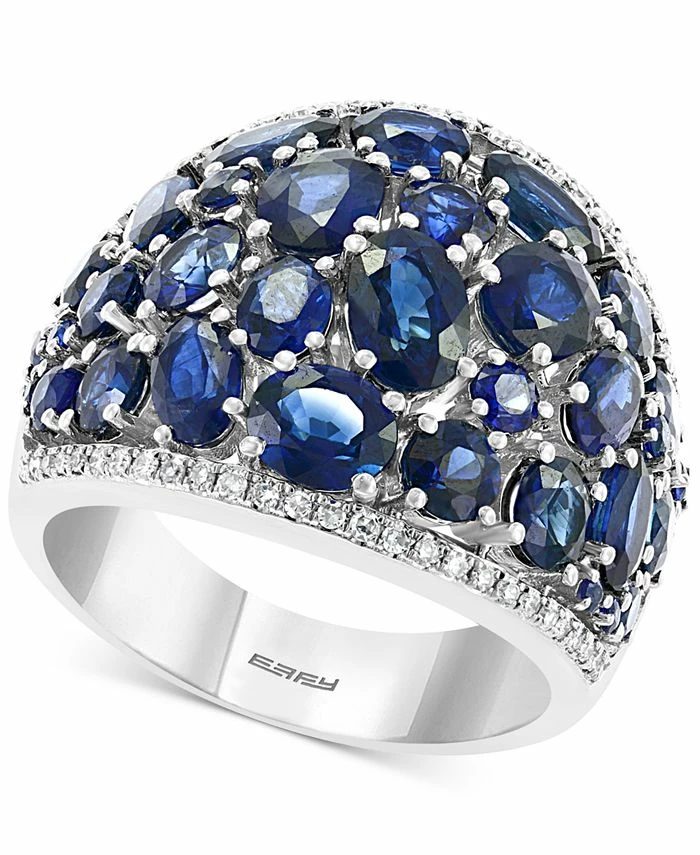 EFFY Collection ® Sapphire (6-5/8 Ct. T.w.) & Diamond (1/5 Ct. T.w.) Statement Ring In 14k White Gold 1 EFFY Collection ® Sapphire (6-5/8 Ct. T.w.) & Diamond (1/5 Ct. T.w.) Statement Ring In 14k White Gold