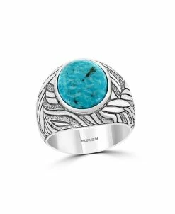 EFFY Collection ® Men's Turquoise (14x12 Mm) Ring In Sterling Silver