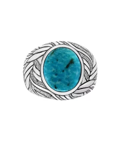 EFFY Collection ® Men's Turquoise (14x12 Mm) Ring In Sterling Silver -rings shop 15766771 fpx