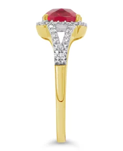 Macy's Created Ruby (1-3/4 Ct. T.w.) And Created White Sapphire (1/4 Ct. T.w.) Ring In 10k Yellow Gold -rings shop 15885301 fpx