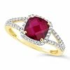 Macy's Created Ruby (1-3/4 Ct. T.w.) And Created White Sapphire (1/4 Ct. T.w.) Ring In 10k Yellow Gold