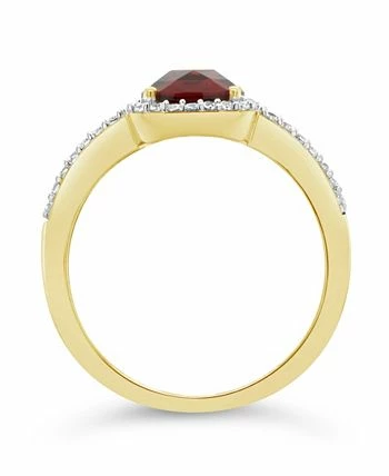 Macy's Garnet (2 Ct. T.w.) And Created White Sapphire (1/4 Ct. T.w.) Ring In 10k Yellow Gold 2 Macy's Garnet (2 Ct. T.w.) And Created White Sapphire (1/4 Ct. T.w.) Ring In 10k Yellow Gold - Image 2