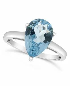 Macy's Sky Blue Topaz (3-3/8 Ct. T.w.) Ring In Sterling Silver. Also Available In Rose Quartz (2-1/2 Ct. T.w.)