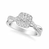 Macy's Diamond Halo Engagement Ring (7/8 Ct. T.w.) In 14k White, Yellow Or Rose Gold