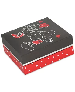 Disney Cubic Zirconia Mickey & Minnie Openwork Ring In Sterling Silver & 18k Rose Gold-Plate -rings shop 16130106 fpx