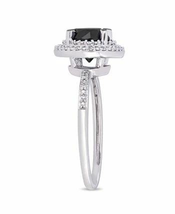 Macy's Black And White Diamond (1 5/8 Ct. T.w.) Double Halo Engagement Ring In 14k White Gold 3 Macy's Black And White Diamond (1 5/8 Ct. T.w.) Double Halo Engagement Ring In 14k White Gold - Image 3