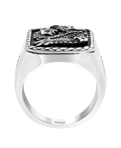 EFFY Collection ® Men's Onyx (5 Ct. T.w.) Dragon Ring In Sterling Silver -rings shop 16327326 fpx