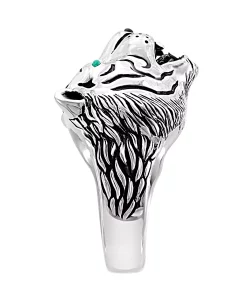 EFFY Collection ® Men's Green Agate And Onyx Tiger Ring In Sterling Silver 8 EFFY Collection ® Men's Green Agate And Onyx Tiger Ring In Sterling Silver -rings shop 16327398 fpx
