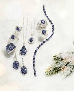 EFFY Collection ® Sapphire (6-5/8 Ct. T.w.) & Diamond (1/5 Ct. T.w.) Statement Ring In 14k White Gold 13 EFFY Collection ® Sapphire (6-5/8 Ct. T.w.) & Diamond (1/5 Ct. T.w.) Statement Ring In 14k White Gold -rings shop 16383778 fpx