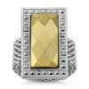 2028 Silver-Tone And Gold-Tone Mesh Ring