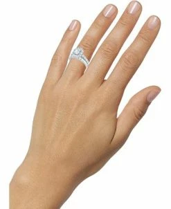 Marchesa Certified Diamond (4 Ct. T.w.) Emerald Halo Bridal Set In 18k White, Yellow Or Rose Gold 11 Marchesa Certified Diamond (4 Ct. T.w.) Emerald Halo Bridal Set In 18k White, Yellow Or Rose Gold -rings shop 16791488 fpx