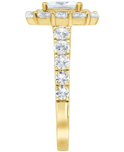 Marchesa Certified Diamond (4 Ct. T.w.) Emerald Halo Bridal Set In 18k White, Yellow Or Rose Gold 16 Marchesa Certified Diamond (4 Ct. T.w.) Emerald Halo Bridal Set In 18k White, Yellow Or Rose Gold -rings shop 16791950 fpx